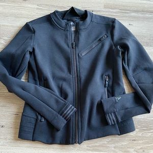 ADIDAS Women’s Small Black Fill Zip Moro Style Jacket Long Sleeve Athletic